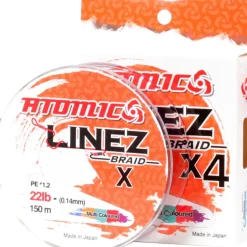 ATOMIC LINEZ X4 BRAID LINE 300m MULTI COLOUR - 15lb - PE 1