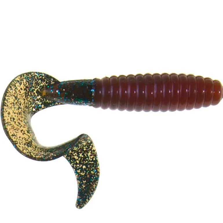 ATOMIC PLAZO FAT GRUB LURE 5 INCH - BC - Brown Crawdad