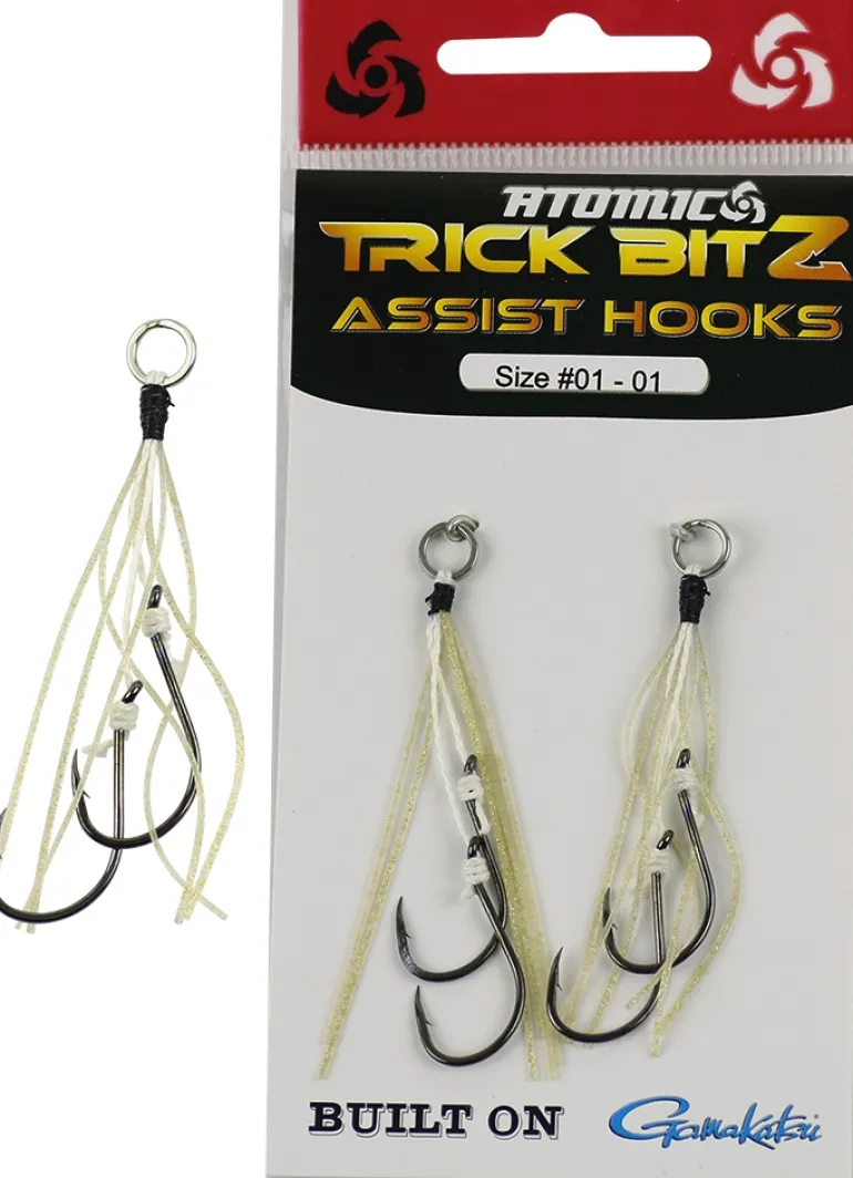 ATOMIC TRICK BITZ ASSIST HOOKS - GOLD FLECK - Size 1