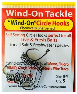 AUSSIE TACKLE KNOTLESS CIRCLE HOOKS - 4 - Qty 4