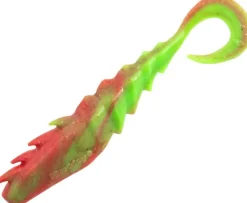 BERKLEY GULP NEMESIS PRAWN CURL TAIL LURE 4 INCH - Nuclear Chicken