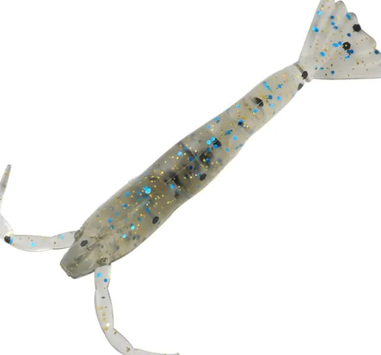 BERKLEY POWERBAIT POWER SHRIMP LURE 4 INCH - Blue Shiner Gold
