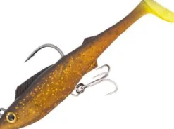 BERKLEY SHIMMA PRO RIG 4.5 INCH LURE - Gold Chartreuse