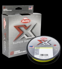 BERKLEY X SUPER SMOOTH 8 BRAID LINE 300m FLAME GREEN - 15lb