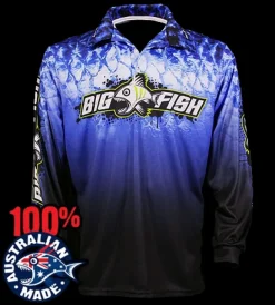 BIG FISH BLUE SCALES LONG SLEEVE SHIRT - Small