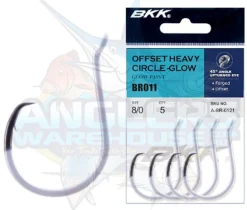BKK HEAVY CIRCLE GLOW PACK HOOKS - 5/0 - Qty - 6