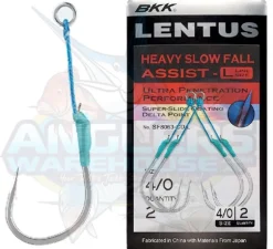 BKK LENTUS HEAVY SLOW FALL ASSIST HOOKS - L - 3/0 - Qty 2