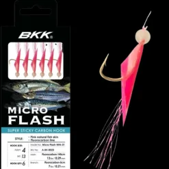 BKK MICRO FLASH SABIKI RIG PINK - 4