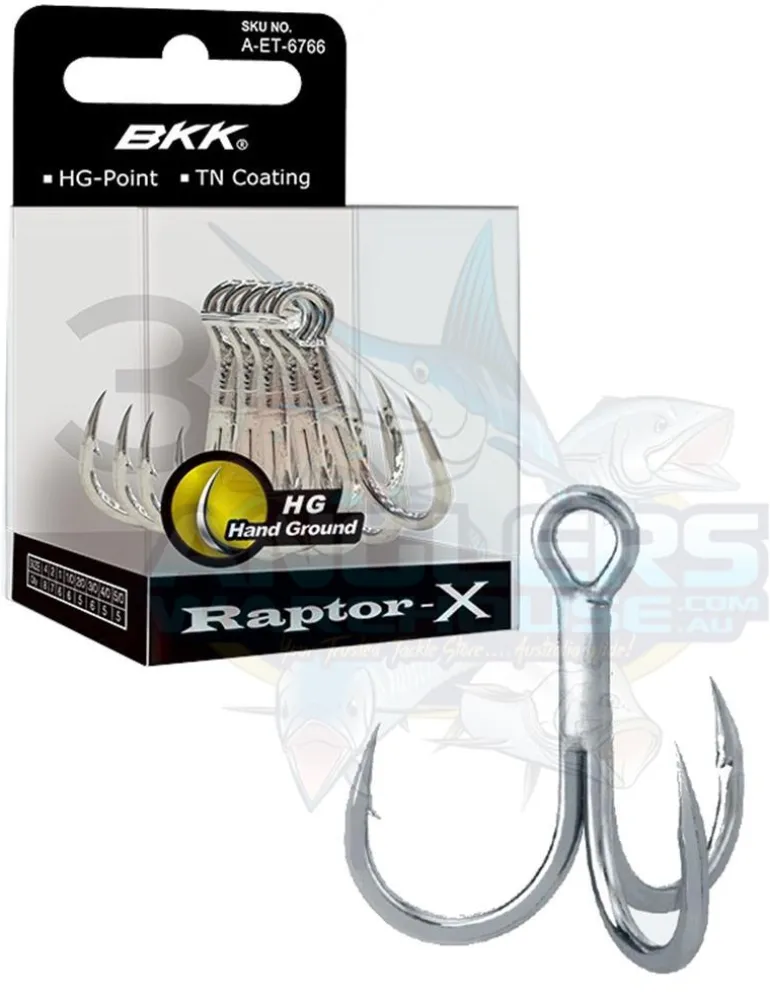 BKK RAPTOR X TREBLE HOOKS - 8 - Qty 9
