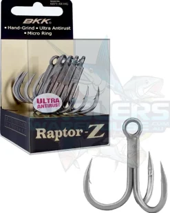 BKK RAPTOR Z TREBLE HOOKS - 8 - Qty 9