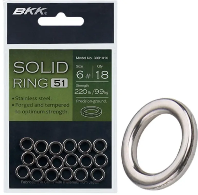 BKK SOLID RINGS - 3 - 100lb/ 45kg - Qty 18