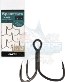 BKK SPEAR EWG 71 SS TREBLE HOOKS - Size 8
