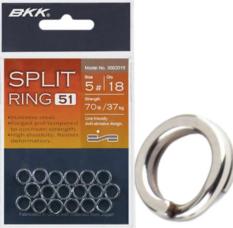 BKK SPLIT RINGS - 1 - 30lb/ 14kg - Qty 20