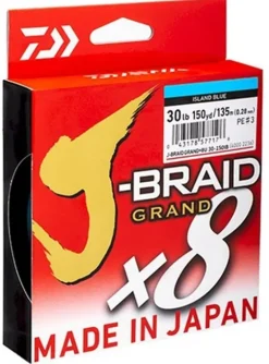 DAIWA J BRAID GRAND X8 BRAID LINE 300yds ISLAND BLUE - 6lb