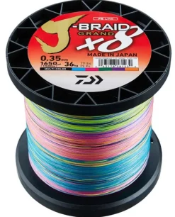 DAIWA J BRAID GRAND X8 BRAID LINE 1500m MULTI COLOUR - 20lb