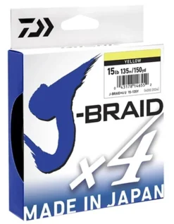 DAIWA J BRAID X4 BRAID LINE 270m YELLOW - 15lb