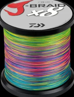 DAIWA J BRAID X8 BRAID LINE 1500m MULTI COLOUR - 20lb