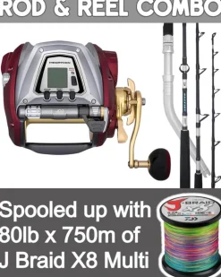 DAIWA SEABORG 1200MJ ELECTRIC REEL & SALTIST 56HT ROD COMBO
