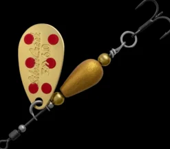 DAIWA SILVERCREEK SPINNER 3.0 LURE - Gold/ Red Dot