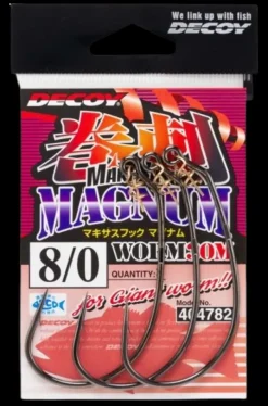 DECOY MAKI-SASU MAGNUM WORM 30M & SCREW HOOKS - 6/0