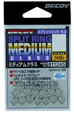 DECOY SPLIT RING MEDIUM CLASS - #4 - 50lb Test - Qty 20
