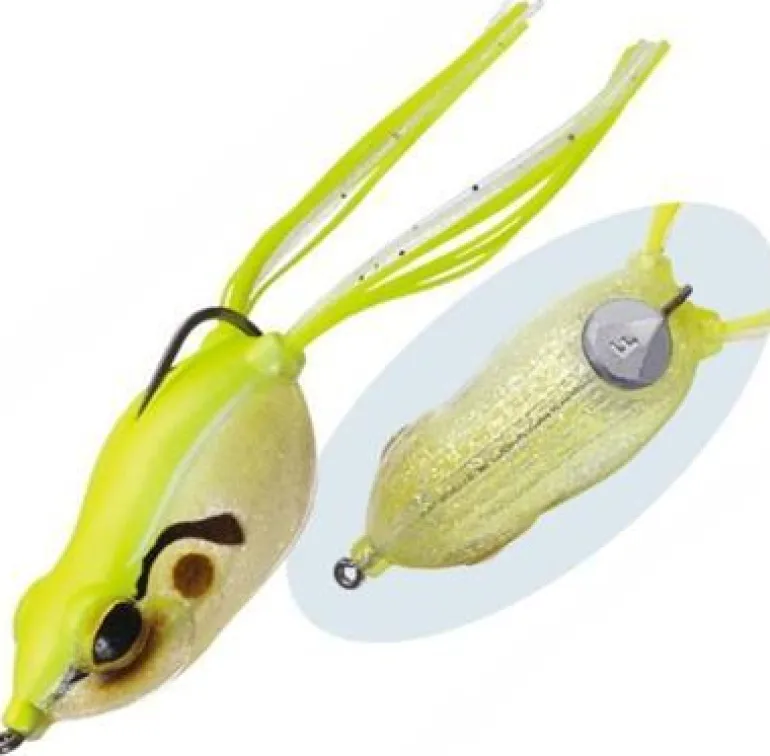 EVERGREEN KICKER FROG JR LURE 059 - Skeleton Chartreuse