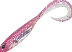 FISH ARROW FLASH-J GRUB SW LURE 4.5 INCH - Glow Pink Silver
