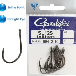GAMAKATSU SL12S SHORT BIG GAME HOOK PACK - 6