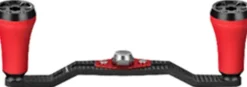 GOMEXUS BAITCAST CARBON FIBRE POWER HANDLE WITH TPE KNOB - 95mm - RDBK - Red Black 8x5mm