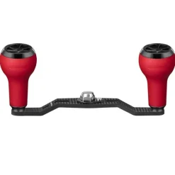 GOMEXUS BAITCAST CARBON FIBRE POWER HANDLE WITH TPE KNOB - 100mm - RDBK - Red Black 7x4mm