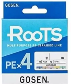 GOSEN ROOTS 4 PLY BRAID LINE 200m MULTI COLOUR - PE 0.4 - 8lb