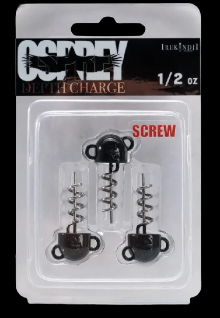 IRUKANDJI OSPREY DEPTH CHARGE SCREW WEIGHTS - 7g - Black