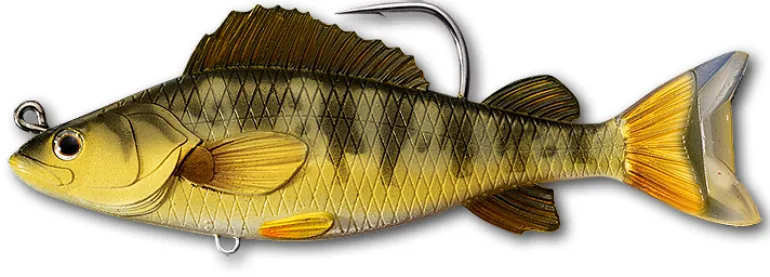 LIVETARGET PERCH SWIMBAIT 134mm LURE 713 - Yellow/Green