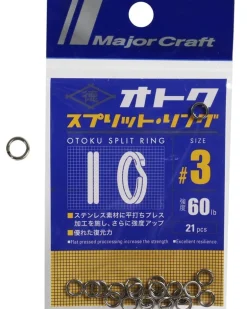 MAJORCRAFT OTOKU SPLIT RINGS - 3 - 60lb - Qty 21