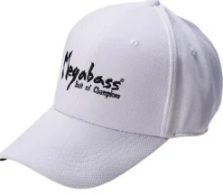 MEGABASS BRUSH LOGO FIELD CAP - WHITE