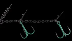 Mikado Jaws Evo Double Stinger XL Rig – Fluoro | High Hook-Up Rate for Big Fish