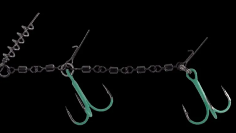 Mikado Jaws Evo Double Stinger XL Rig – Fluoro | High Hook-Up Rate for Big Fish