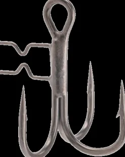 MIKADO JAWS VERTICAL TREBLE HOOKS BLACK 2/0