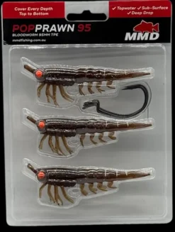 MMD POP PRAWN LURE 95mm - Bloodworm