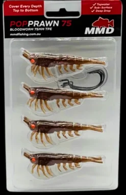 MMD POP PRAWN LURE 75mm - Bloodworm