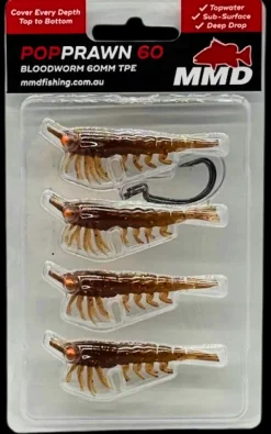 MMD POP PRAWN LURE 60mm - Bloodworm