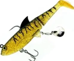 MOLIX SHAD 100 SWIMBAIT LURE - Black Gold Tiger