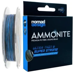 NOMAD AMMONITE JIGGING BRAID LINE 600yds MULTI COLOUR - PE 2 - 39lb