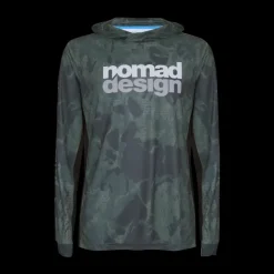 NOMAD HOODED TECH FISHING SHIRT FOREST CAMO - Small
