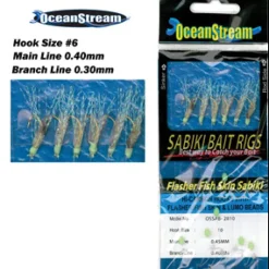 OCEAN STREAM FISH SKIN SABIKI BAIT JIGS - Size 6