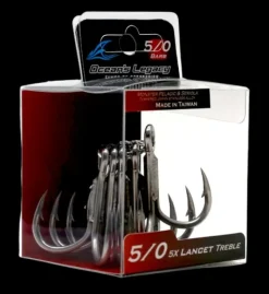 OCEANS LEGACY LANCET 5X TREBLE HOOKS - Size 4/0