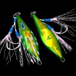 OCEANS LEGACY ROVEN MICRO JIG LURE RIGGED 15g - 1 Green Gold