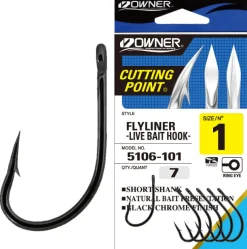 OWNER 5106 FLYLINER HOOKS - 2/0