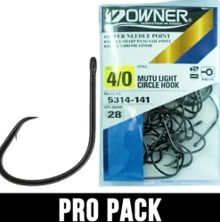 OWNER 5314 MUTU LIGHT CIRCLE PRO PACK HOOKS - 6