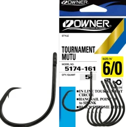 OWNER 5174 TOURNAMENT MUTU HOOKS - 7/0